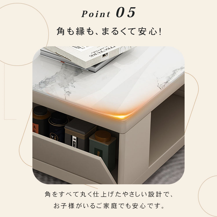 セラミック天板+パイン材 センターテーブル 北欧風モダンデザイン hjl-1179