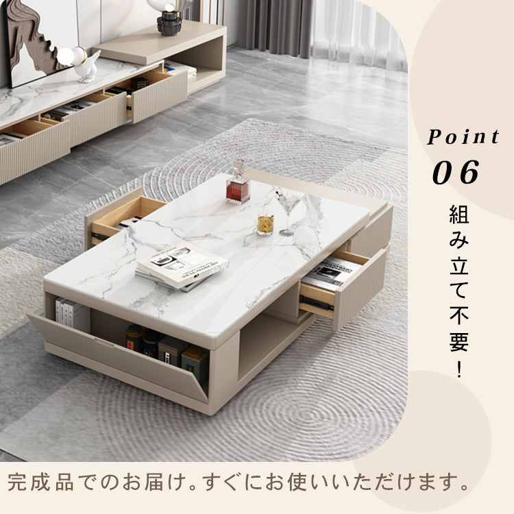 セラミック天板+パイン材 センターテーブル 北欧風モダンデザイン hjl-1179