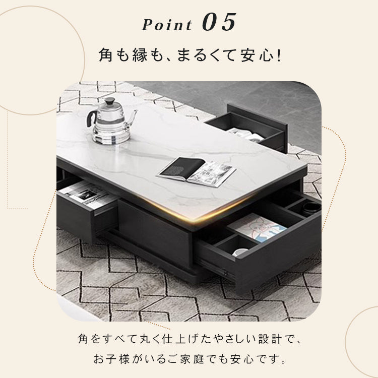 セラミック製センターテーブル｜高級感あふれるデザインと抜群の耐久性 hjl-1187