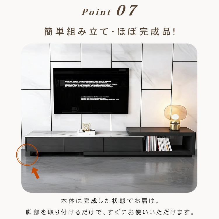 【高級セラミック製テレビ台】エレガントなデザインでリビングを一新 hjl-1188