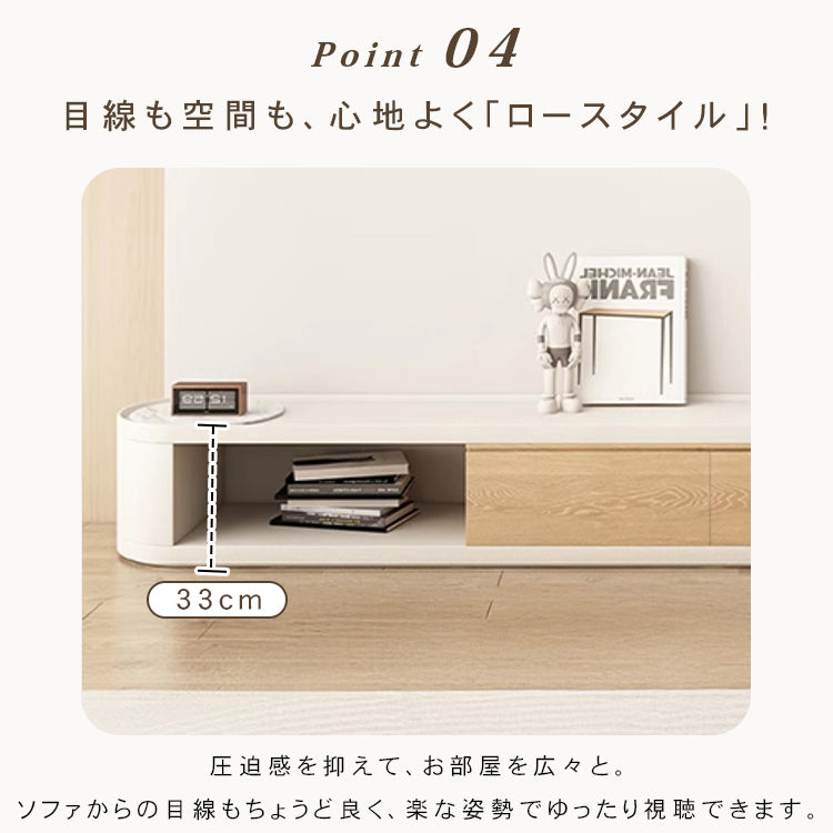 モダンデザイン テレビ台 - 高品質 木製 AV収納ユニット (ブラウン) hjl-1194