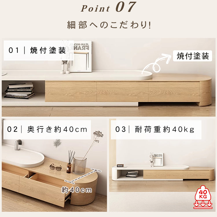 モダンデザイン テレビ台 - 高品質 木製 AV収納ユニット (ブラウン) hjl-1194