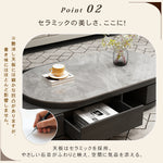セラミック パイン製モダンセンターテーブル | 高級感あふれるデザイン | リビングルームに最適 hjl-1201