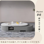 セラミック＆パイン製おしゃれセンターテーブル - 洗練されたデザインでリビングを格上げ hjl-1203