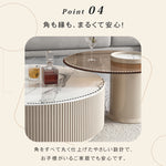 セラミック＆パイン＆強化ガラス製センターテーブル - モダンなデザインと耐久性 hjl-1209