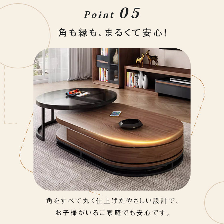【人気デザイン】おしゃれな木製センターテーブル - リビングにぴったり hjl-1213