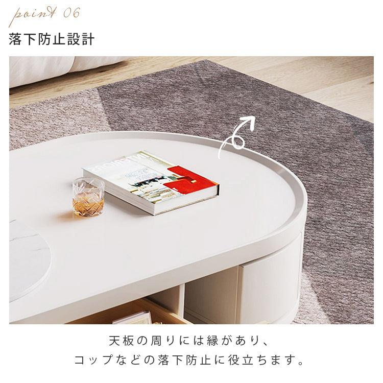 高級セラミック＆パイン材質センターテーブル 現代的なデザイン＆耐久性保障 hjl-1217