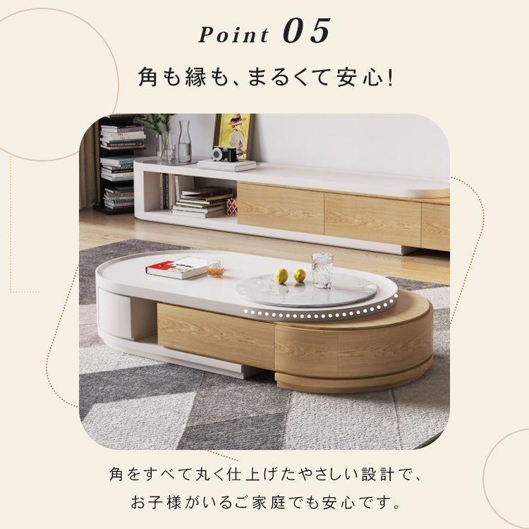 高級セラミック＆パイン材質センターテーブル 現代的なデザイン＆耐久性保障 hjl-1217