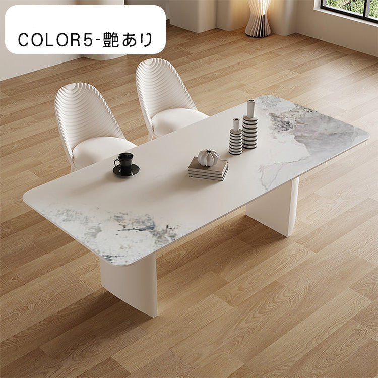 モダンデザイン セラミックテーブル 多層板＆ステンレス製 ーダイニングやオフィスに最適 hjl-1894
