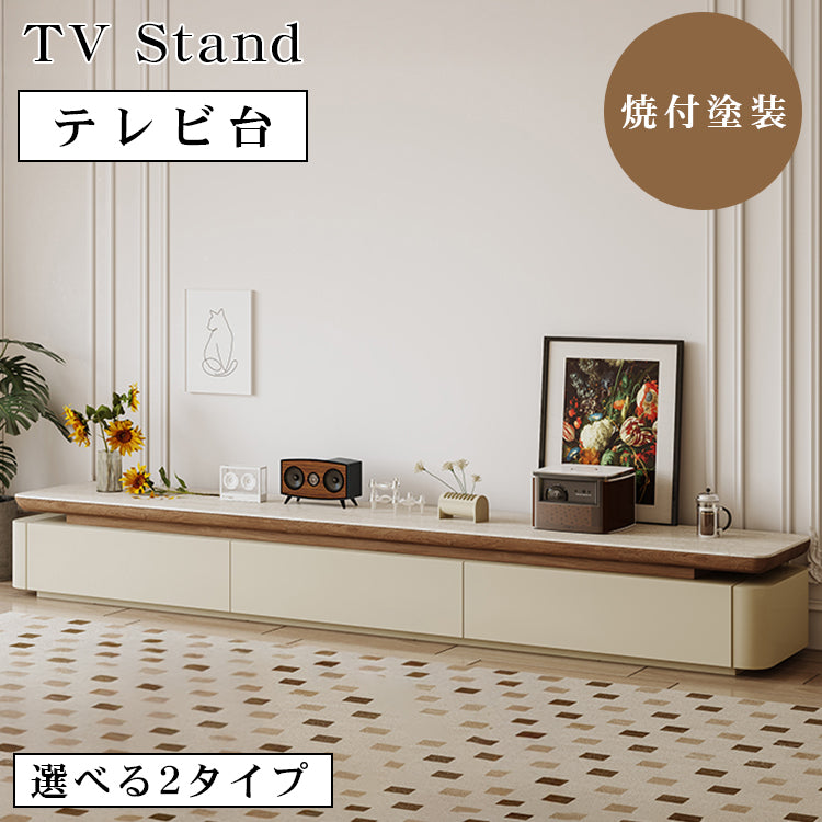 セラミックテレビボード リビング用 ミルキーカラー 高級感 落ち着きデザイン hjl-5666