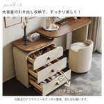 無垢材一体型ドレッサー収納チェスト フレンチヴィンテージ 小スペース向け ベッドエンドキャビネット hjl-5675