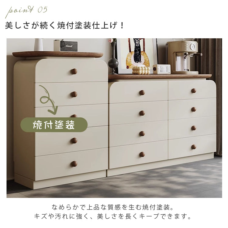 多機能収納チェスト 五段引き出し 寝室ベッドサイドリビング収納キャビネット hjl-5681