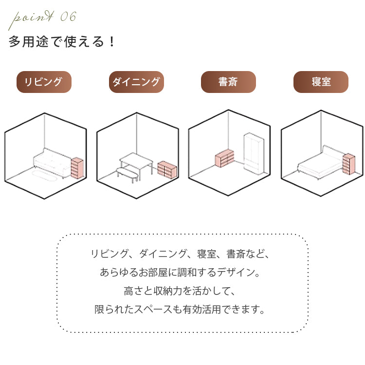 多機能収納チェスト 五段引き出し 寝室ベッドサイドリビング収納キャビネット hjl-5681