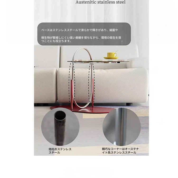 おしゃれなセンターテーブル - 強化ガラスとステンレス製のスタイリッシュデザイン！ hjzjl-5195