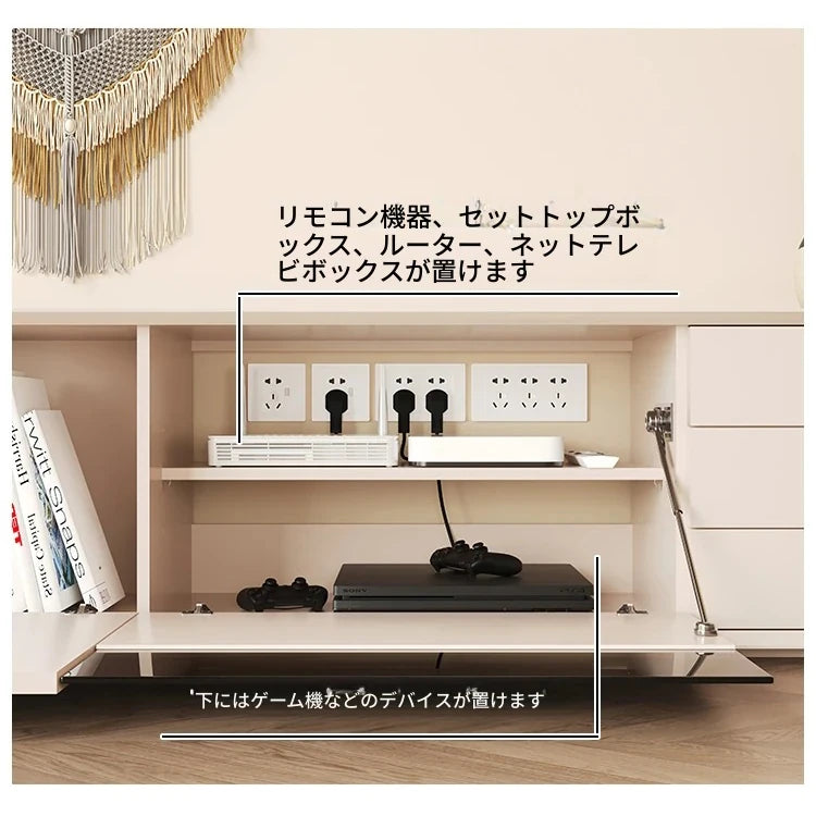 モダンデザインの多層板テレビ台 - シンプルでスタイリッシュなリビングインテリア創造 hko-4607
