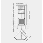 チェリー材＆ラタン＆ガラス製キャビネット┃高級感あふれる収納家具 hldmz-732