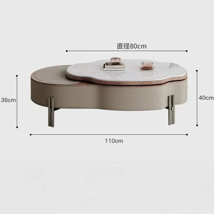 Coffee table カラー1 多層板 合皮 セラミック ステンレス hlwy-3692