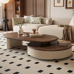 Coffee table ブラウン パイン 多層板 合皮 ステンレス hlwy-3698