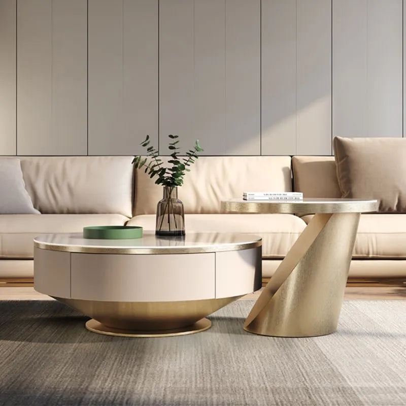 Coffee table カラー1 セラミック 無垢材 ステンレス hlwy-3705