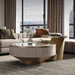 Coffee table カラー1 セラミック 無垢材 ステンレス hlwy-3705