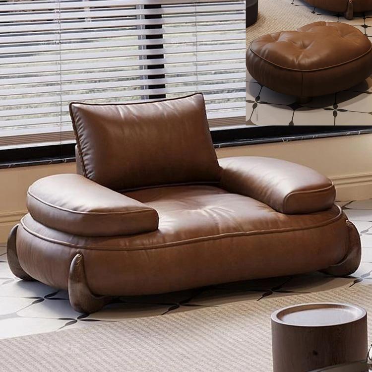 ソファ おしゃれ 合皮 オットマン 単品 1人掛け 幅123cm 2人掛け 幅170 190 220 250 280 310 340cm ライトブラウン ベージュ 大型 カウチ対応 モダン リビングソファ hly-3033