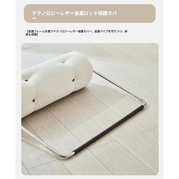 ラテックス合成皮革シェニールエアレザー製ロングチェア - リラックス＆快適な昼寝空間を提供！ hmr-4767