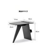オーク製スタイリッシュラック - 折りたたみ式書籍収納テーブル【北欧デザイン】 hmr-4809