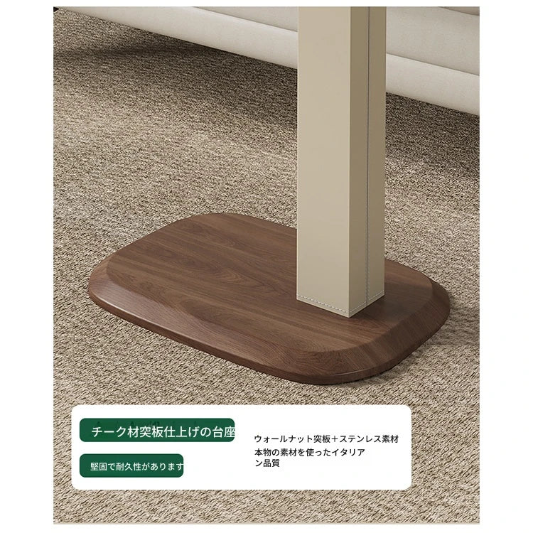 センターテーブル 調整可能 モダンデザイン 多層板・合成皮革・ステンレス使用 おしゃれなリビング家具 hmx-5091