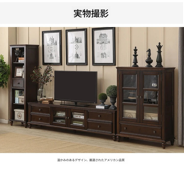 無垢材パイン使用のスタイリッシュなテレビ台【収納力抜群】【洗練されたデザイン】 hmy-4996