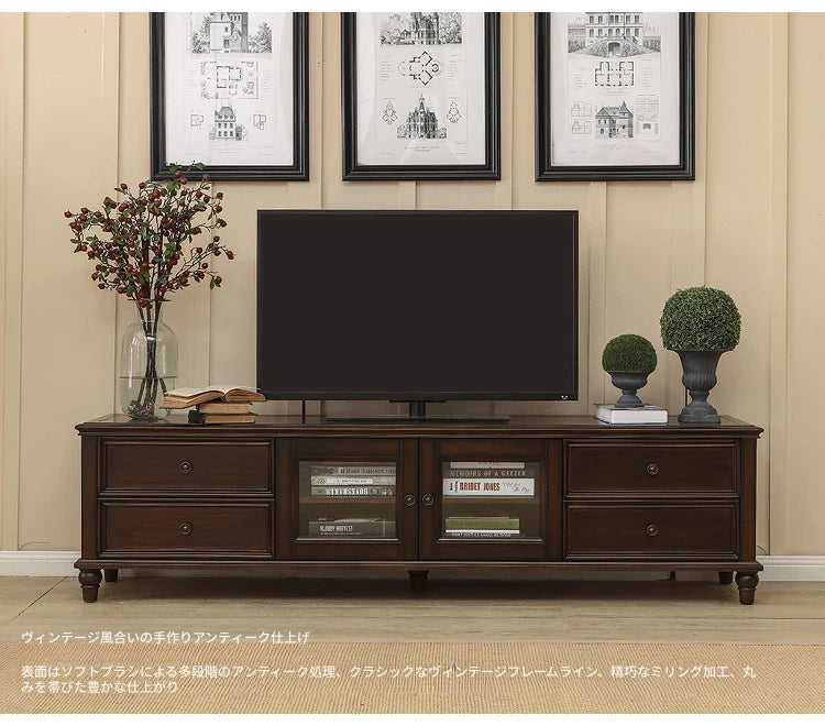 無垢材パイン使用のスタイリッシュなテレビ台【収納力抜群】【洗練されたデザイン】 hmy-4996