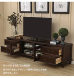 無垢材パイン使用のスタイリッシュなテレビ台【収納力抜群】【洗練されたデザイン】 hmy-4996