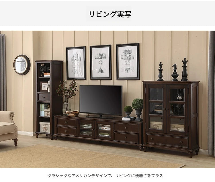 無垢材パイン使用のスタイリッシュなテレビ台【収納力抜群】【洗練されたデザイン】 hmy-4996