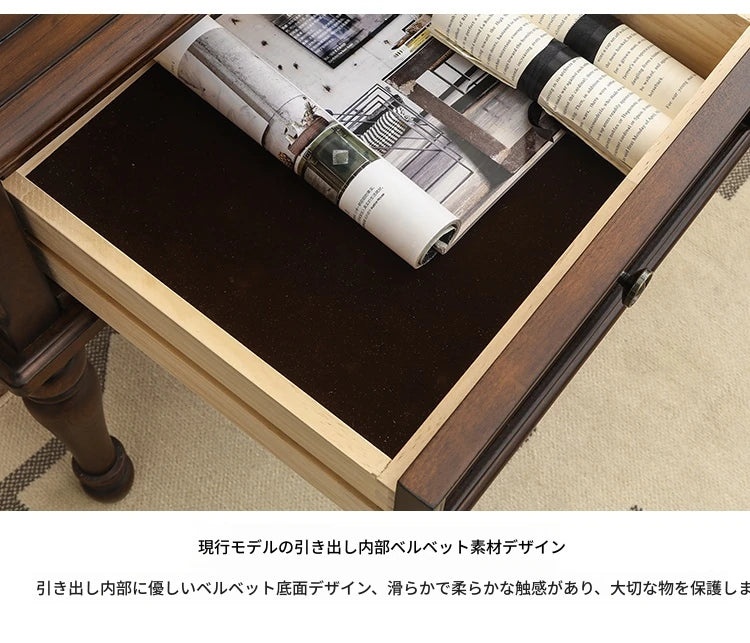 シンプルで洗練された無垢材パイン製センターテーブル｜収納付きのモダンデザイン家具 hmy-4998