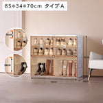 組立不要透明シューズボックス プラスチック製折りたたみ収納ラック hmyhz-5464