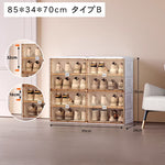 組立不要透明シューズボックス プラスチック製折りたたみ収納ラック hmyhz-5464