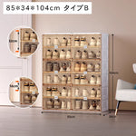 組立不要透明シューズボックス プラスチック製折りたたみ収納ラック hmyhz-5464