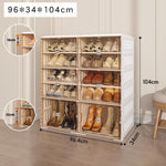 組立不要透明シューズボックス プラスチック製折りたたみ収納ラック hmyhz-5464