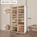 組立不要透明シューズボックス プラスチック製折りたたみ収納ラック hmyhz-5464