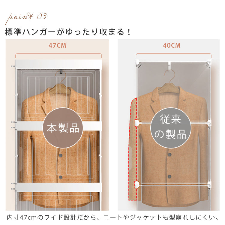 折りたたみ式ワードローブ 大容量で組立不要の寝室用収納キャビネット hmyhz-5466