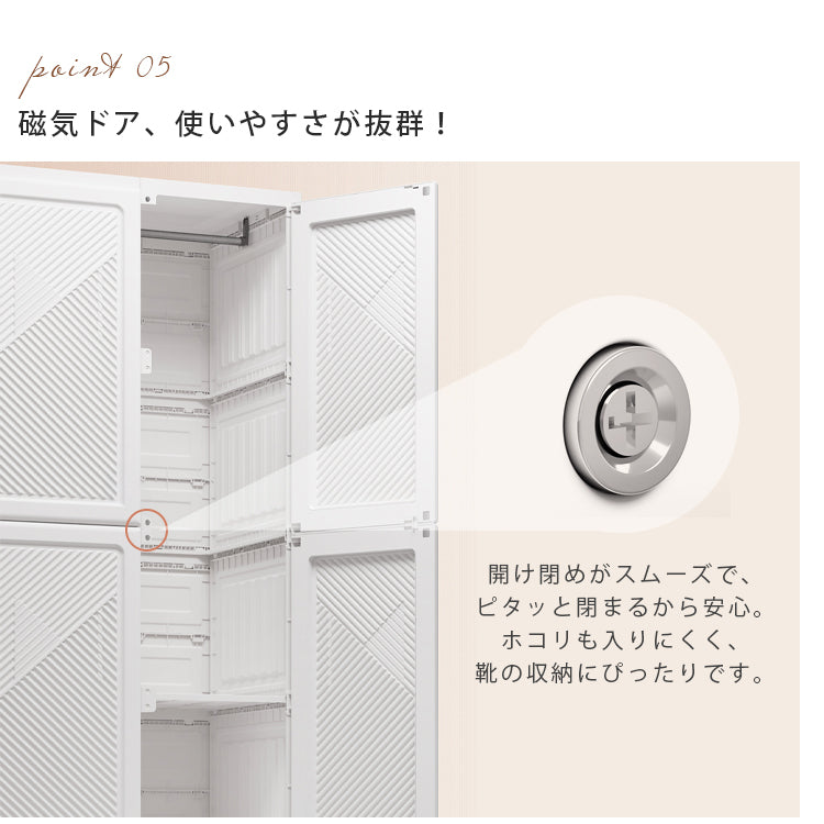 折りたたみ式ワードローブ 大容量で組立不要の寝室用収納キャビネット hmyhz-5466