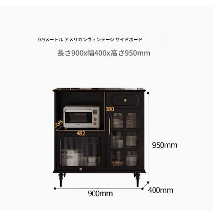 シックなデザイン無垢材キャビネット｜ガラス扉付き収納家具｜リビング・ダイニングに最適なインテリア hmz-4944