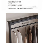 無垢材のエlegantハンガーラック - クラシックスタイル、収納付き、衣類とバッグを美しくディスプレイ！ hmz-4949