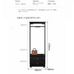 無垢材のエlegantハンガーラック - クラシックスタイル、収納付き、衣類とバッグを美しくディスプレイ！ hmz-4949