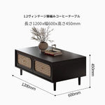 無垢材と強化ガラス製のスタイリッシュセンターテーブル - モダンリビングにぴったり！ hmz-4950