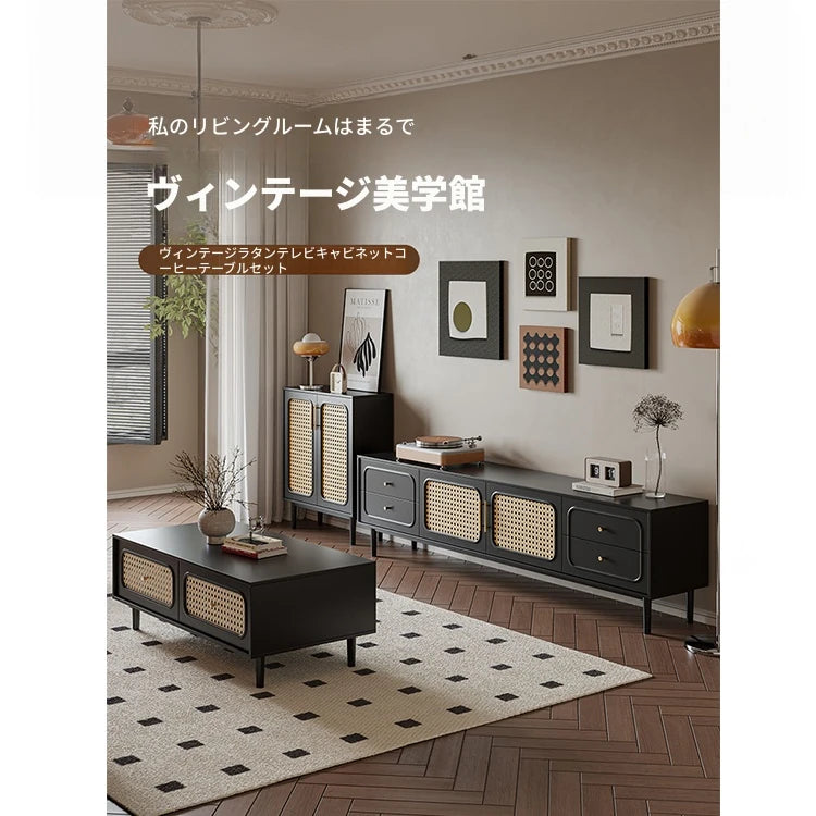 無垢材と強化ガラスのスタイリッシュテレビ台 - モダンなリビングルームに最適な収納家具 hmz-4951