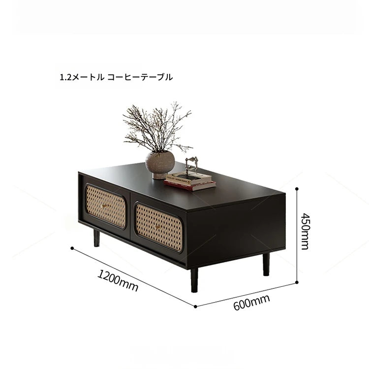 無垢材と強化ガラスのスタイリッシュテレビ台 - モダンなリビングルームに最適な収納家具 hmz-4951