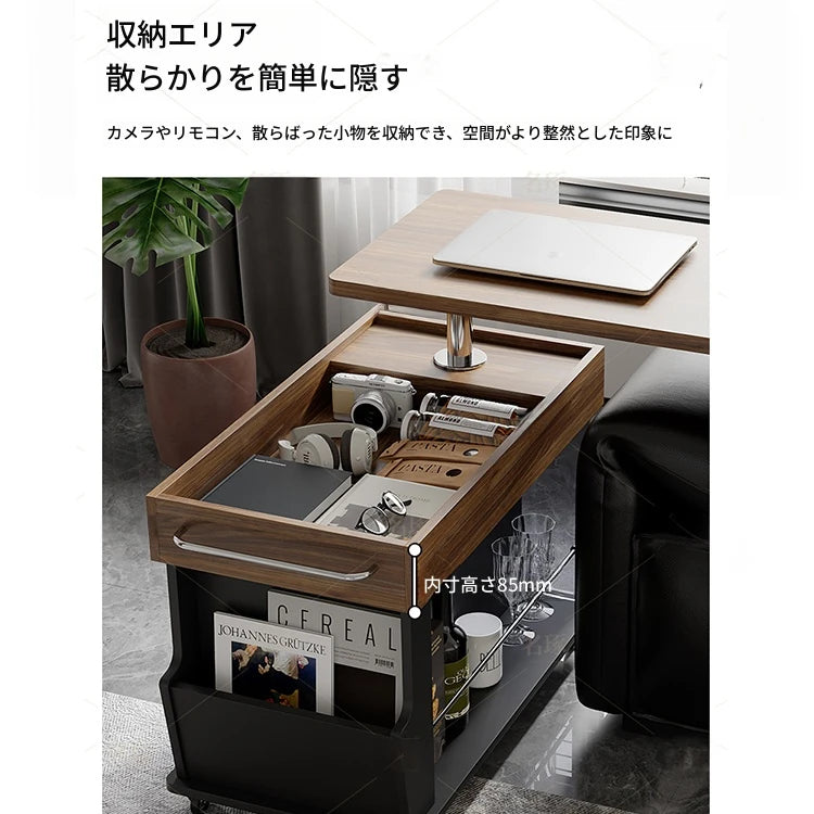 強化ガラスのセンターテーブル | モダンデザインと収納力抜群！リビングに最適なテーブル hmz-4954