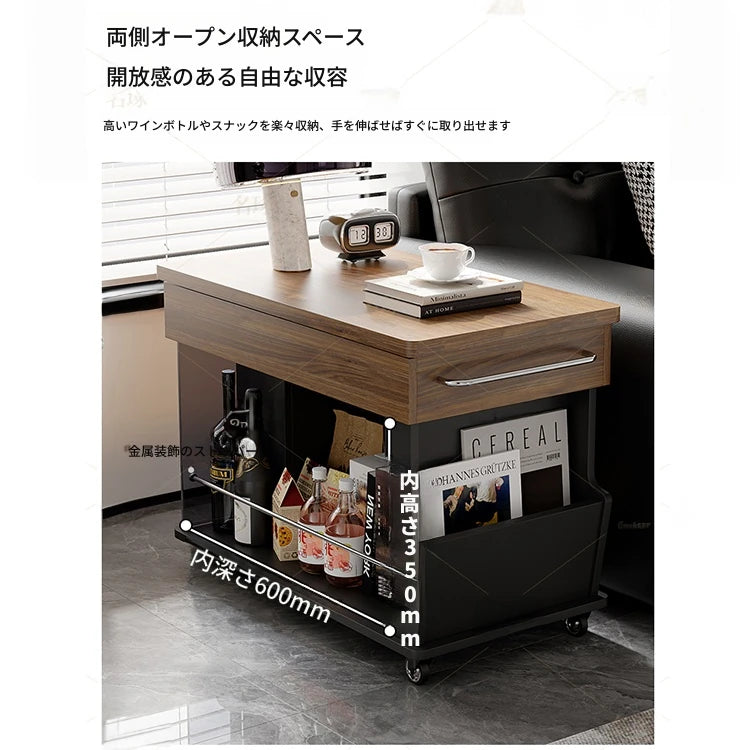 強化ガラスのセンターテーブル | モダンデザインと収納力抜群！リビングに最適なテーブル hmz-4954