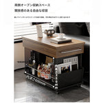 強化ガラスのセンターテーブル | モダンデザインと収納力抜群！リビングに最適なテーブル hmz-4954