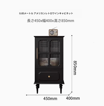 無垢材ガラスキャビネット - シックなデザインでおしゃれな収納空間を演出！ hmz-4956